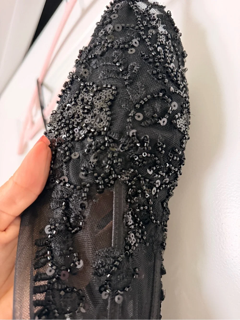 Windsor Black Sequin Corset Formal Dress - Picture 7 of 7